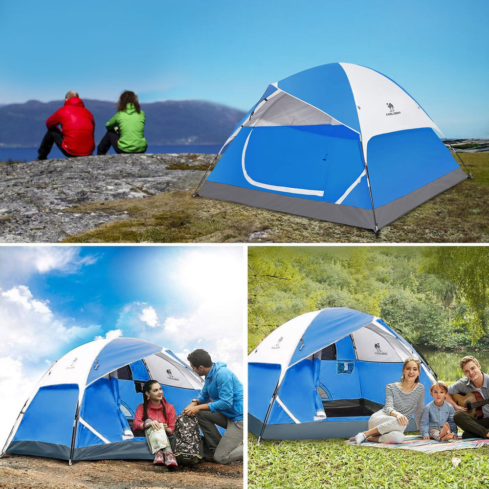 CAMEL CROWN tent ventilation feature keeps interior comfortable during warm evenings