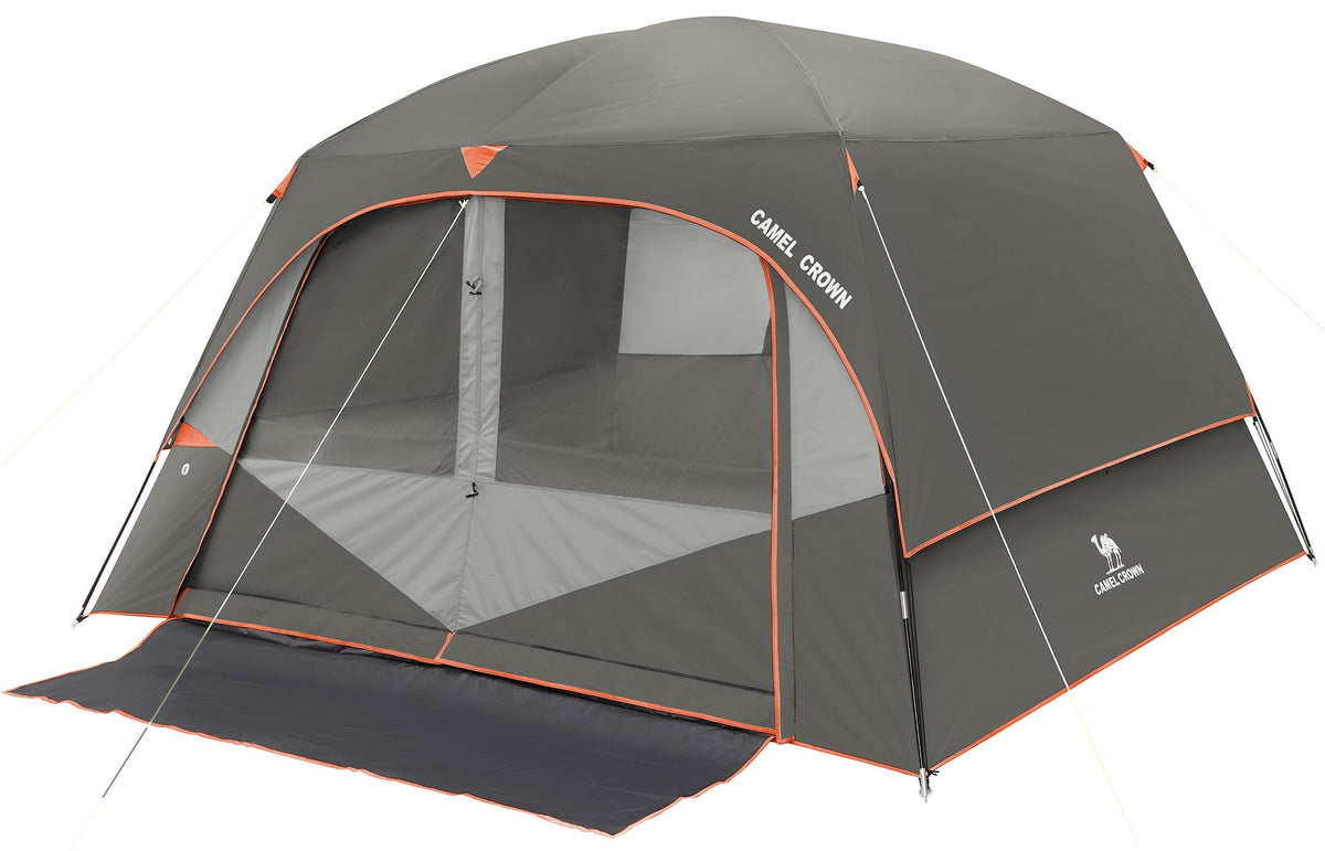 CAMEL CROWN 6-person tent exterior with waterproof fabric for rain-ready camping