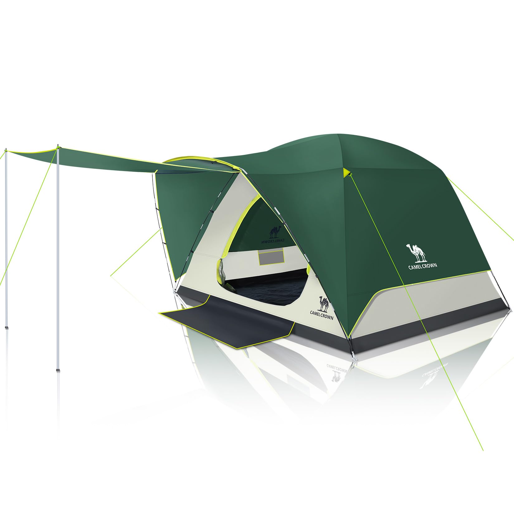 CAMEL CROWN waterproof fabric detail provides reliable rain protection.