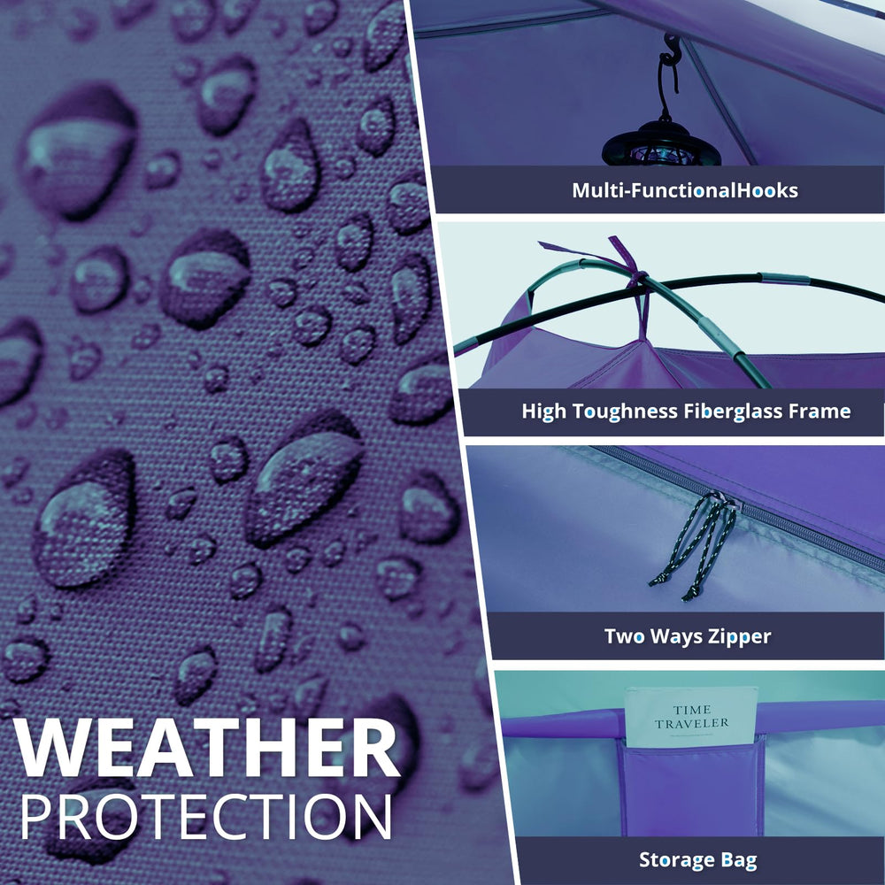 Camel Crown 2000mm waterproof rating with reinforced seams withstands showers.