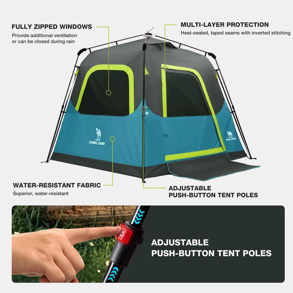 Camel Crown windproof-stable-legs-poles demonstrates solid setup