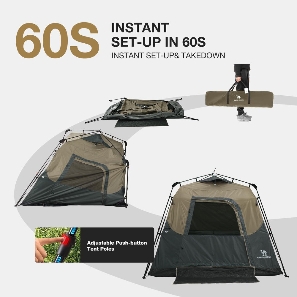 Camel Crown windproof stable tent poles provide reliable outdoor stability