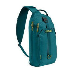 CamelBak Arete Sling 8 deep teal front view highlights compact hike ready design