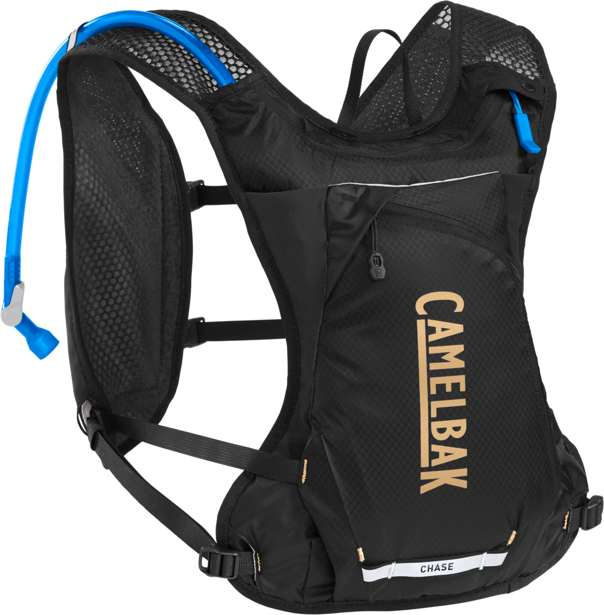 CamelBak Chase Race 4 Vest front view shows streamlined fit for fast rides.