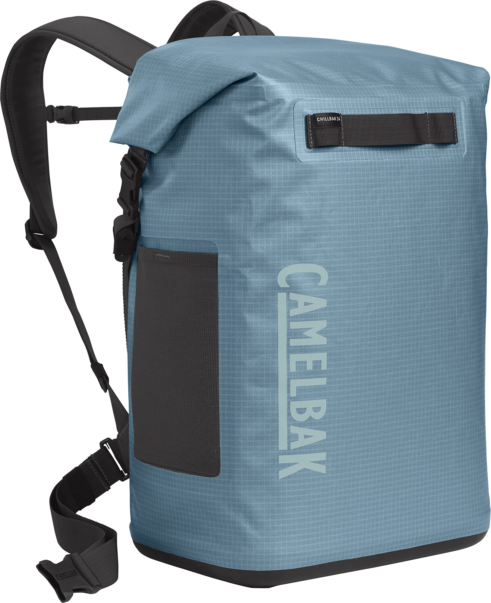 CamelBak ChillBak Pack 30 front view in Adriatic Blue, easy single-hand access.