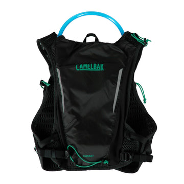 CamelBak Circuit Run Vest front view with 50oz Crux bladder for endurance runs