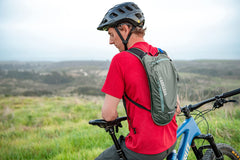 CamelBak Classic Light back panel highlights breathable comfort during climbs.