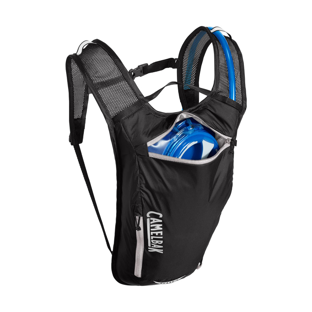 CamelBak Classic Light helmet carry and straps for on-the-go adjustments.