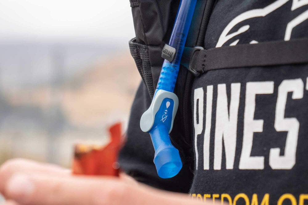 CamelBak Crux hydroguard technology graphic highlights durable, safe hydration on the go.