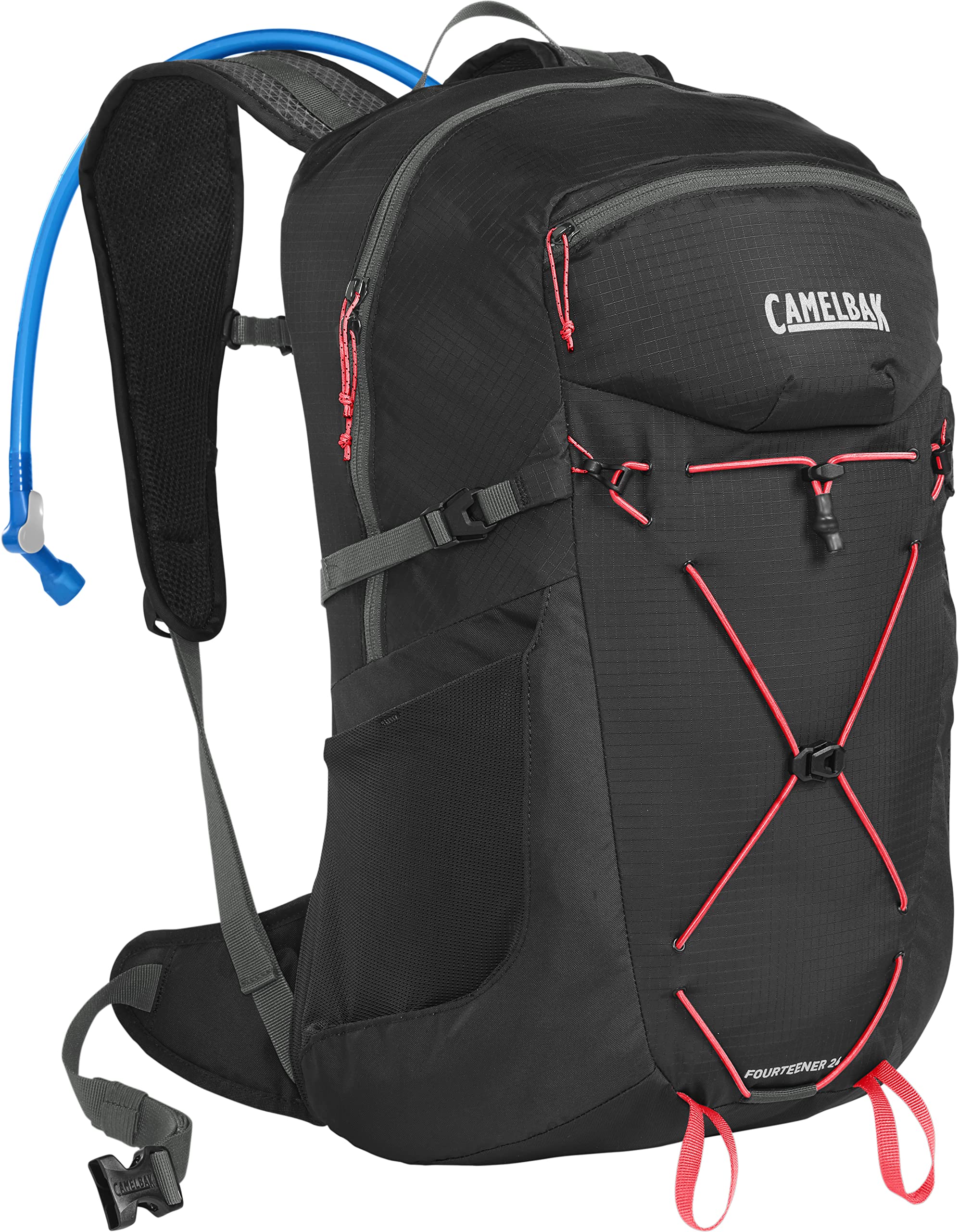 CamelBak Fourteener 24 front view showing women's fit for comfort on the trail.