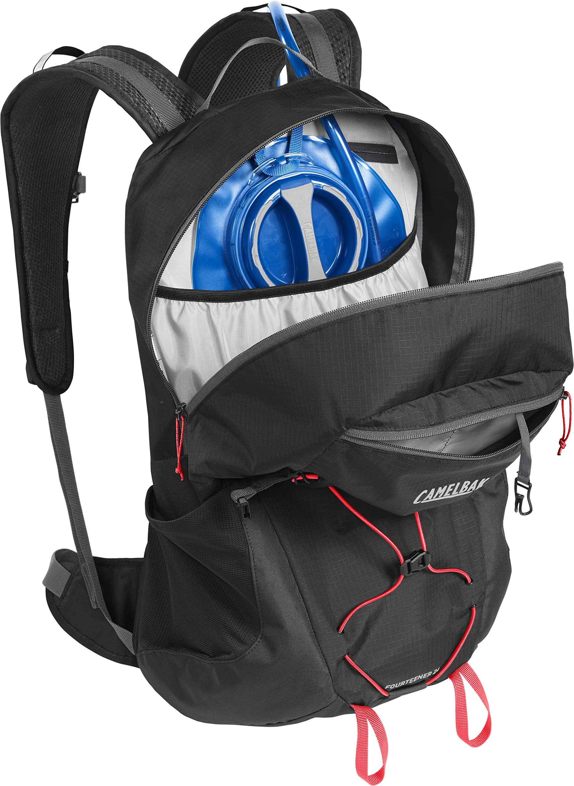 CamelBak Fourteener 24 3L reservoir ensures reliable hydration on long hikes.