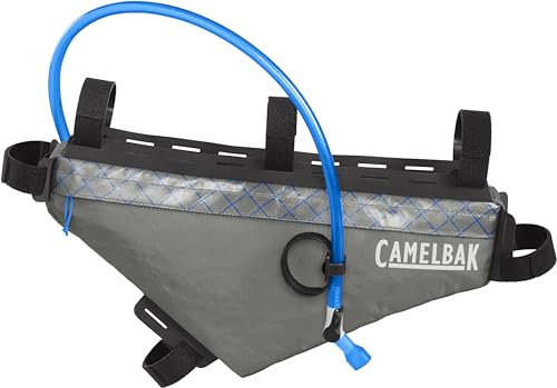 CamelBak frame pack secure attachment system keeps gear stable during bikepacking.