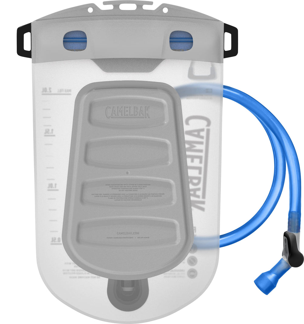 CamelBak Fusion reservoir rigid backplate design maintains shape and eases cleaning.
