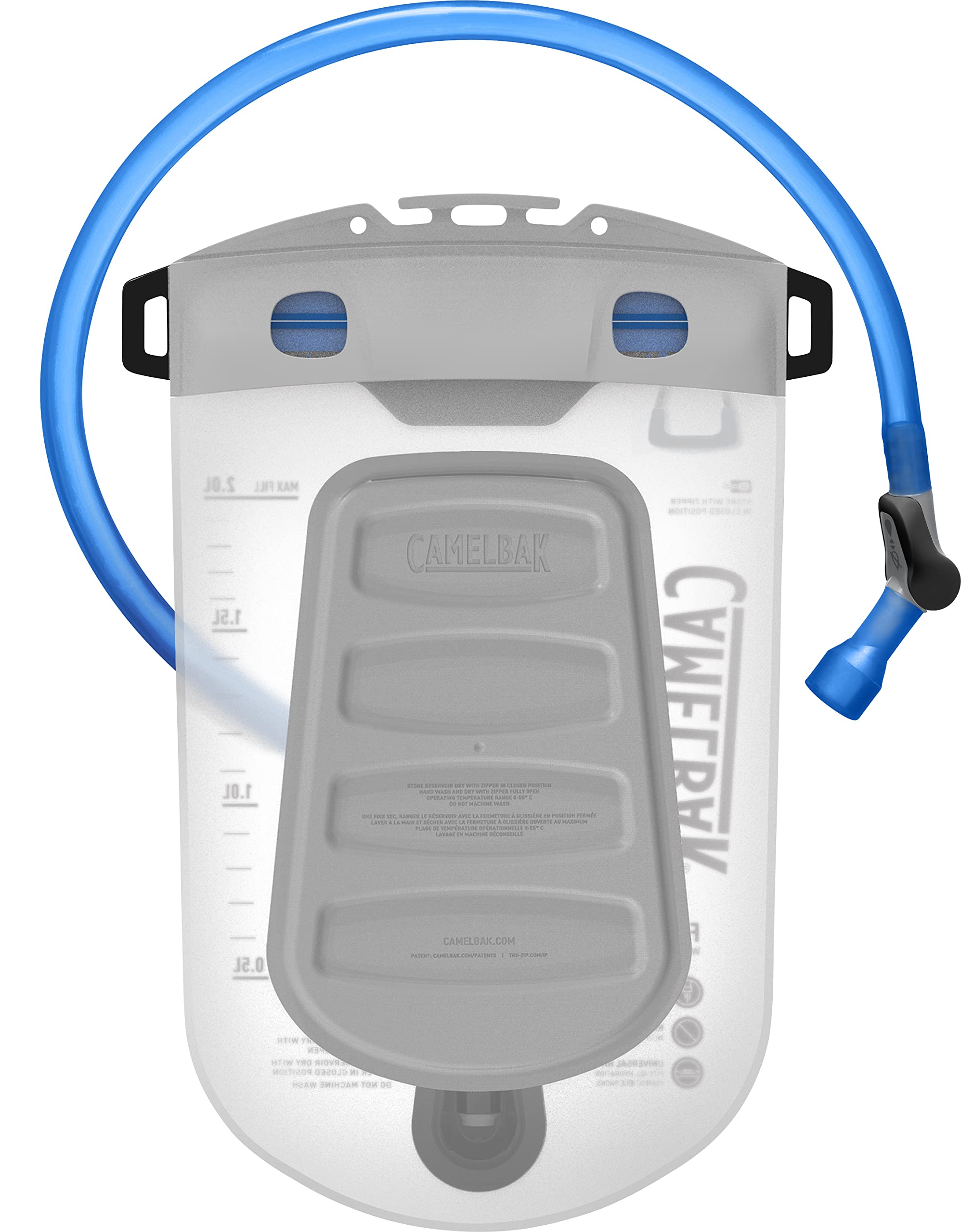 CamelBak Fusion reservoir single-handed filling with handle and pinch grip for easy refills.