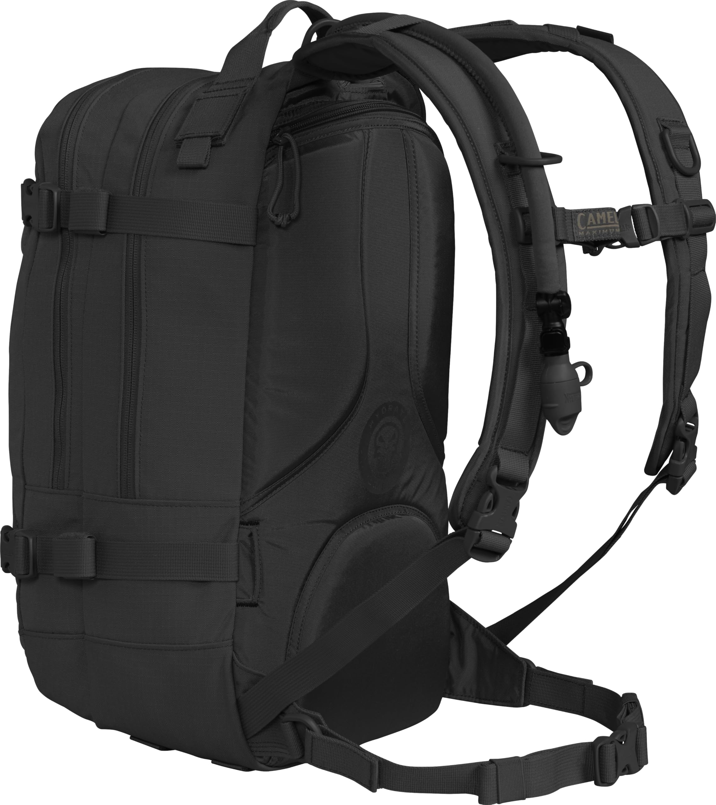 CamelBak H A W G side view highlights MOLLE-ready attachments for modular gear