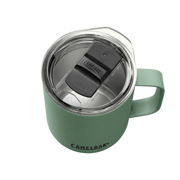 CamelBak Horizon mug illustrating dishwasher-safe cleaning.