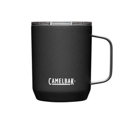 CamelBak Horizon mug side view highlights powder-coated finish and rugged stainless durability.