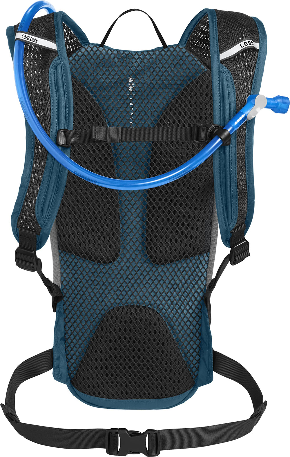 CamelBak Lobo 9 magnetic tube trap keeps hydration tube secure and accessible