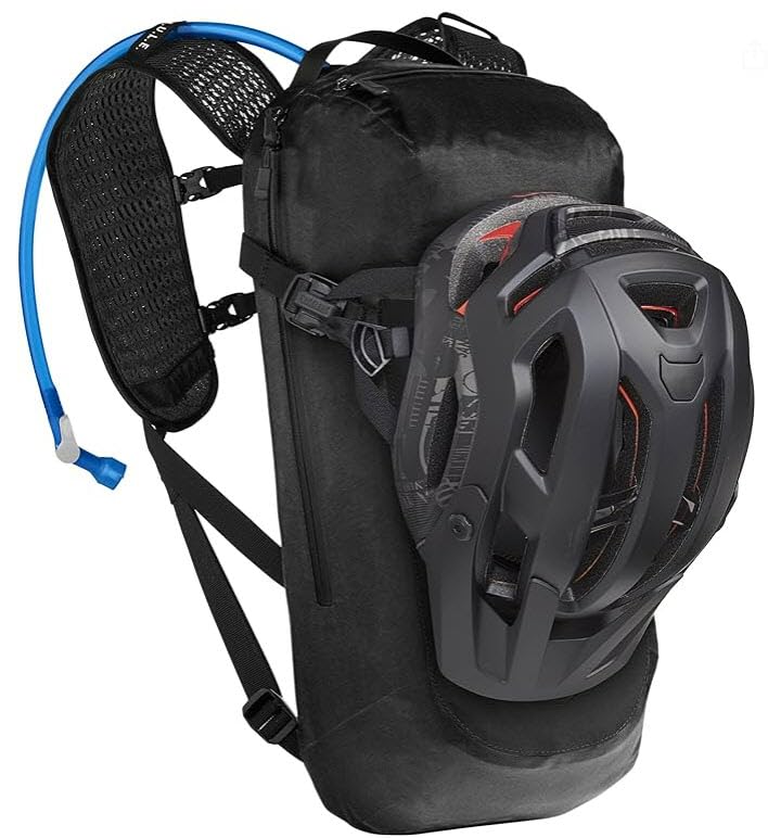 CamelBak M.U.L.E. Evo overflow-pocket stows extra layers for changing conditions.