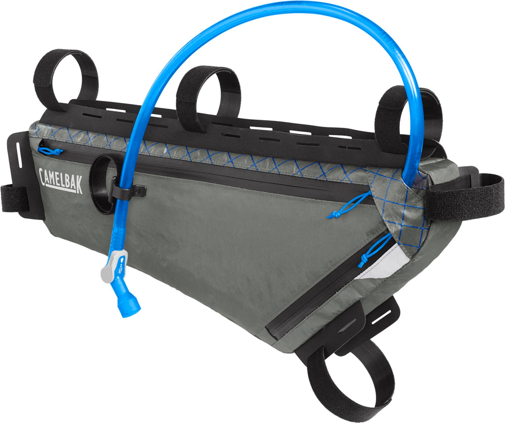 CamelBak M.U.L.E. frame pack with 2L reservoir, ready for long rides.