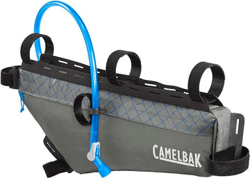 CamelBak M.U.L.E. frame pack attached securely for stable bikepacking.