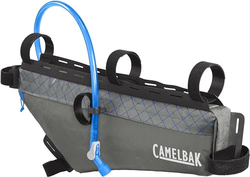 CamelBak M.U.L.E. frame pack attached securely for stable bikepacking.