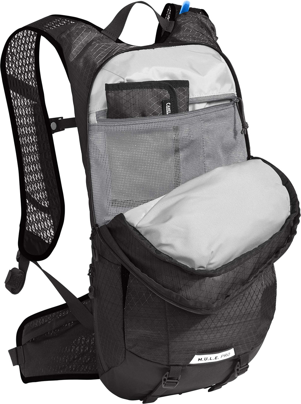 CamelBak M.U.L.E. Pro 14 hip belt with cargo for quick access