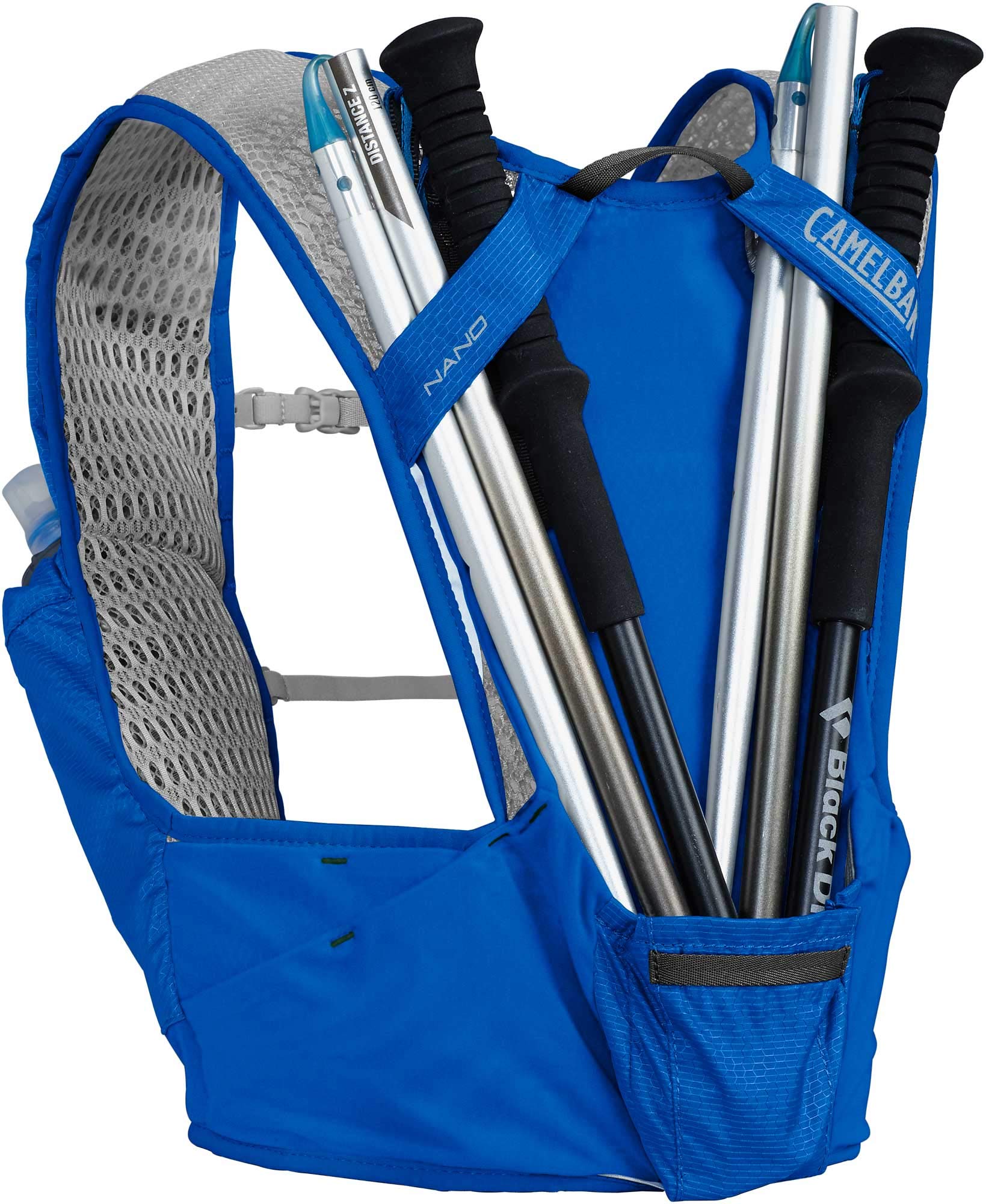 CamelBak Nano Hydration Vest overflow pocket for a light layer or shell.