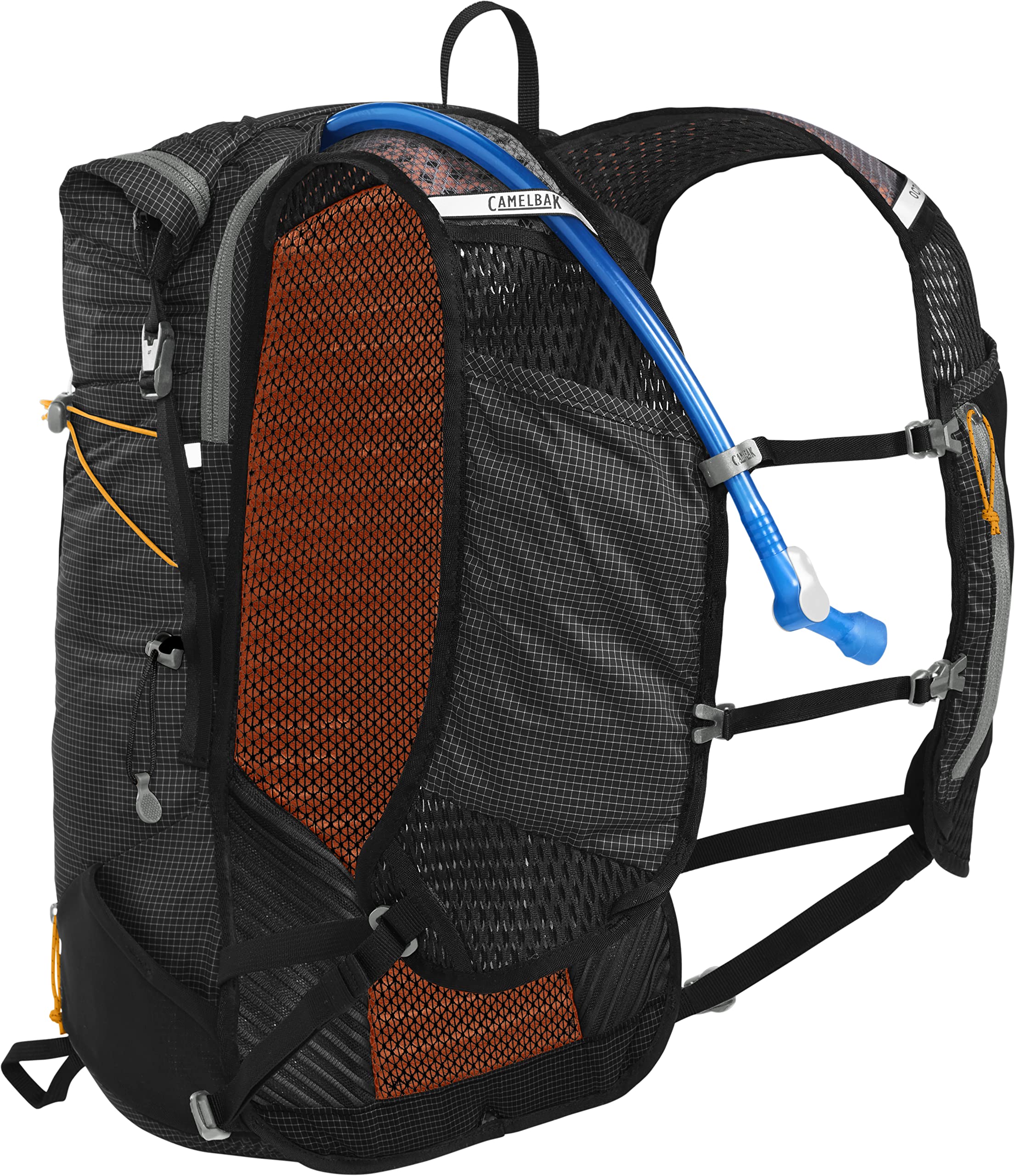 CamelBak Octane 16 back view highlights secure, stable fit.