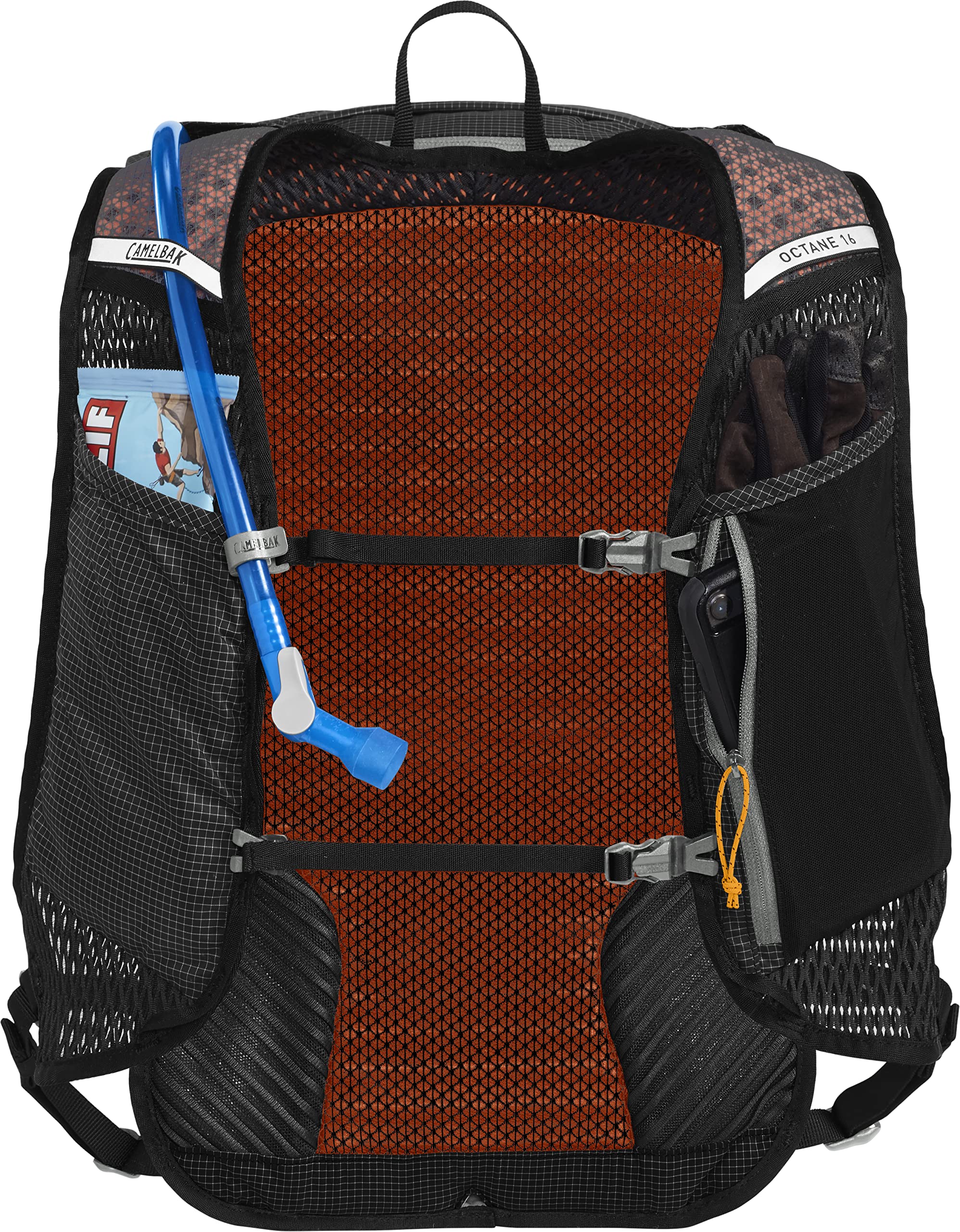 CamelBak Octane 16 harness and pack in action on a rocky trail.