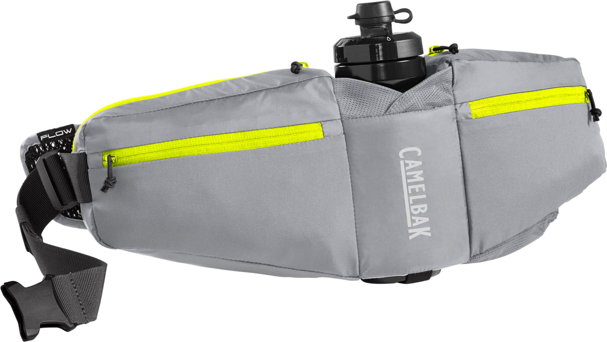 CamelBak Podium Flow 4 belt with 21 oz bottle for on-the-go hydration.