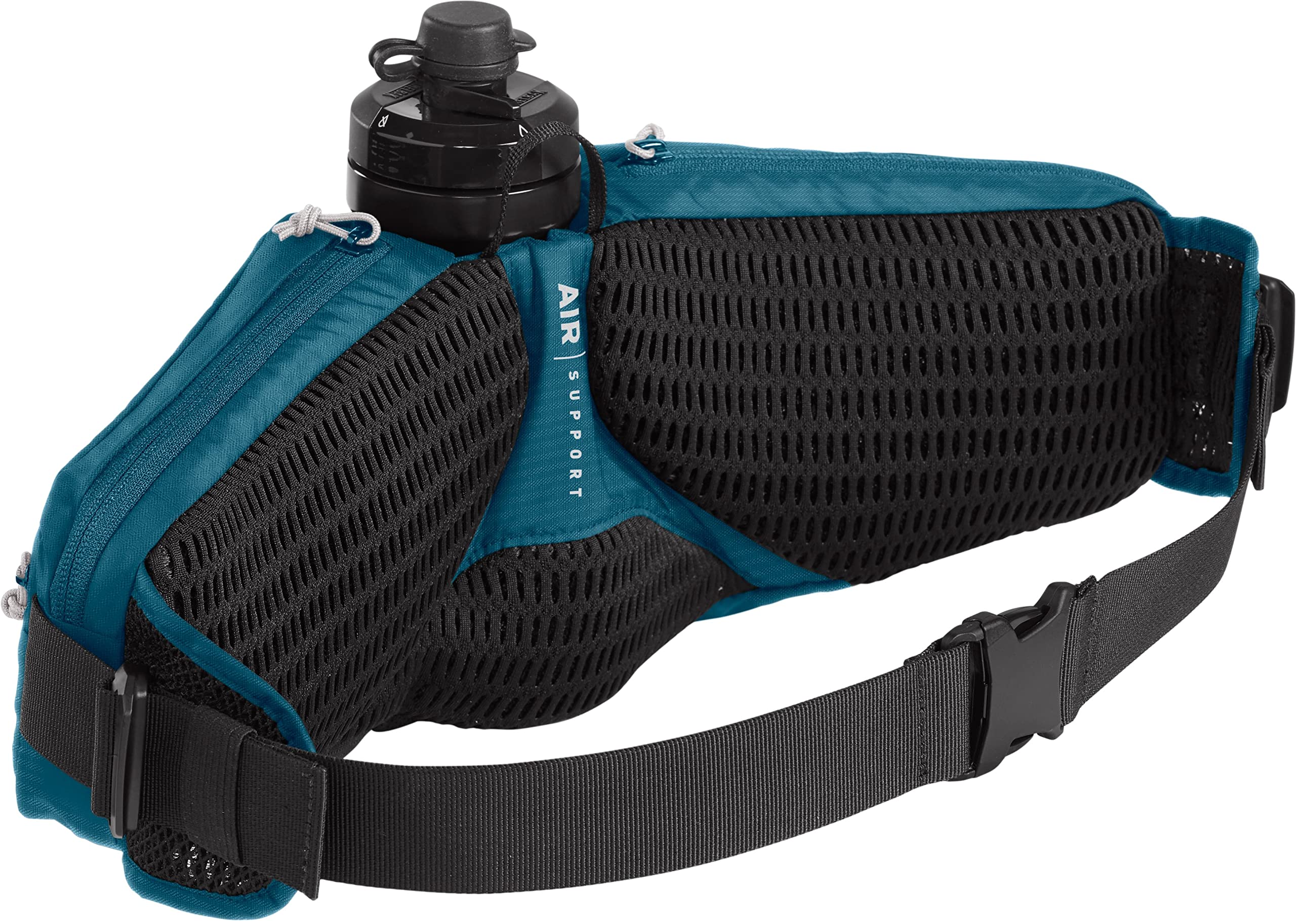 Secure zippered pocket on CamelBak Flow4 hydration belt for essentials