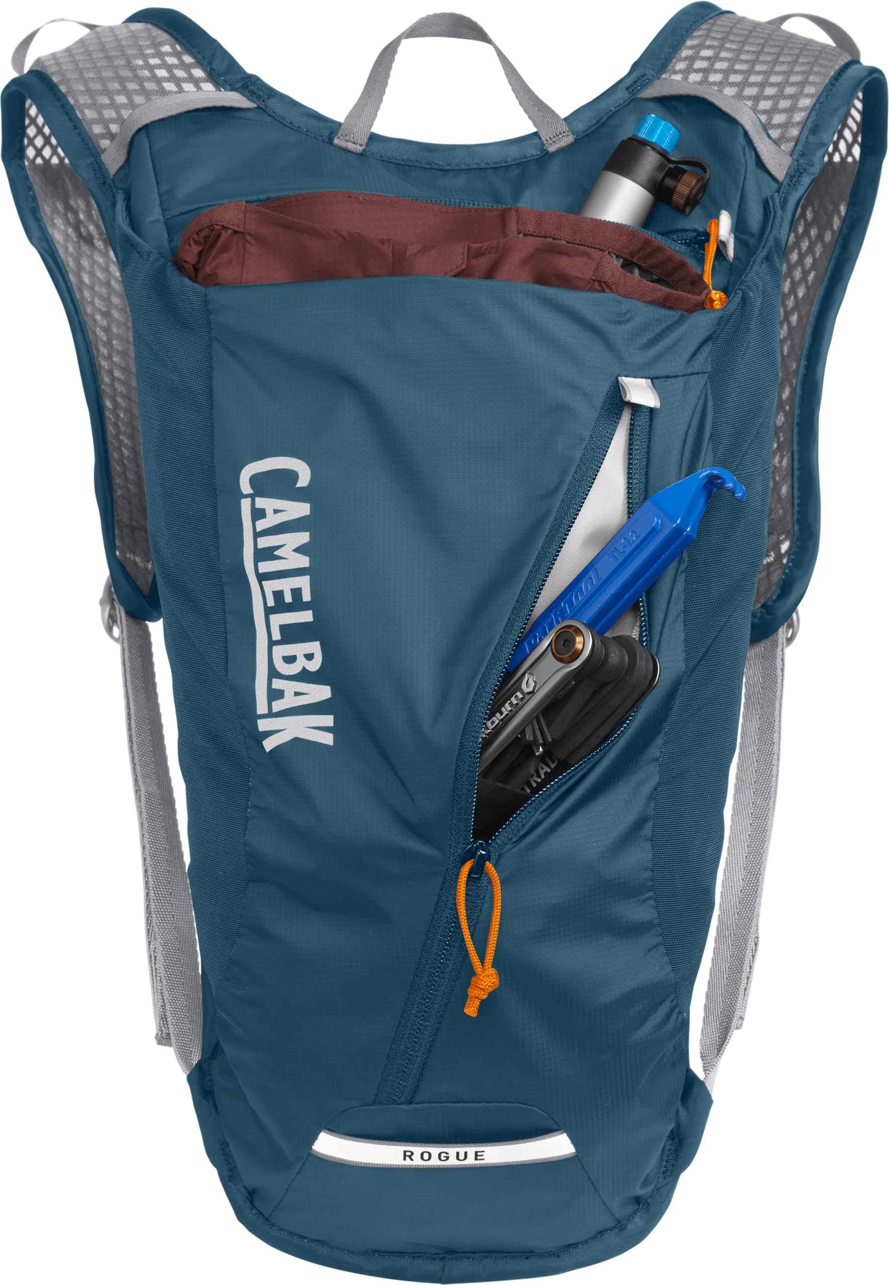 CamelBak Rogue Light 7 integrated tool organization for on-the-go repairs.