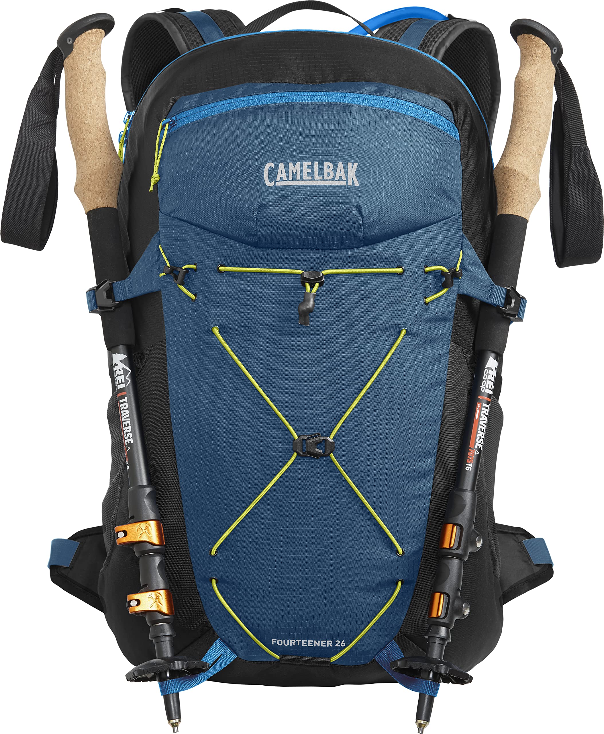CamelBak trekking pole attachments enhance versatility and on-trail stability.