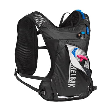 CamelBak Women's Chase Race 4 Vest close-up demonstrates breathable 3D grid mesh comfort.