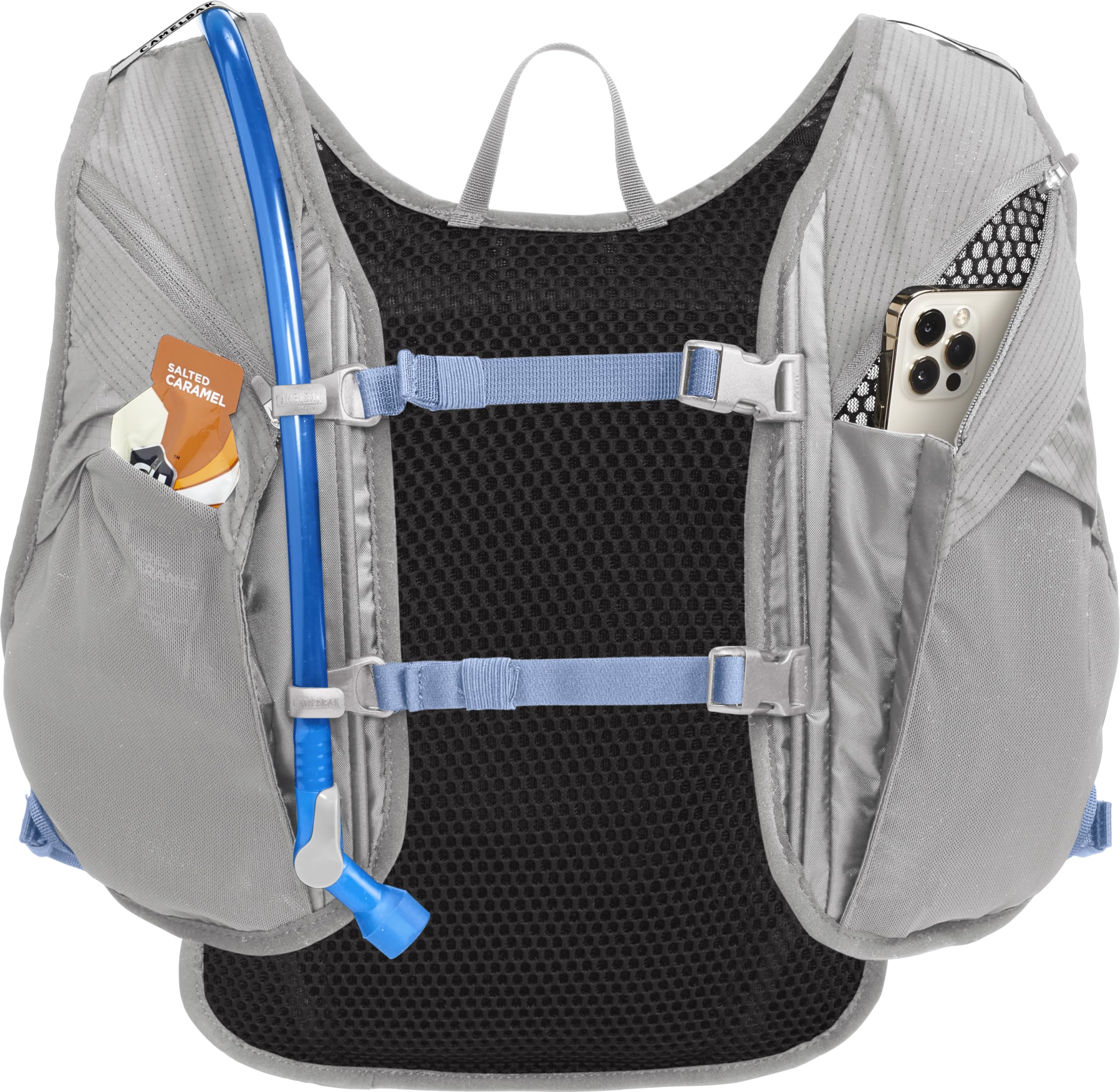CamelBak Women's Chase Race 4 vest breathable mesh harness in action.