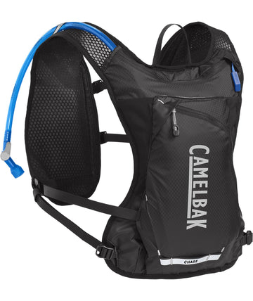 CamelBak Women's Chase Race 4 Vest front view highlights 1.5L reservoir for long gravel rides.