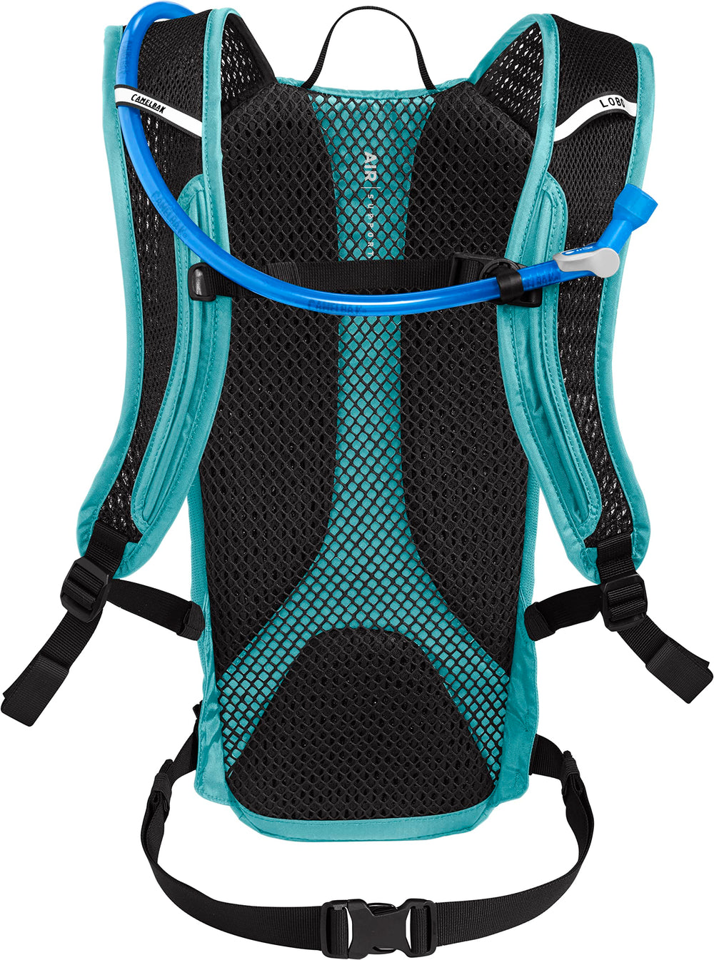 CamelBak Women's Lobo 9 air support back panel emphasizes cooling airflow on climbs.