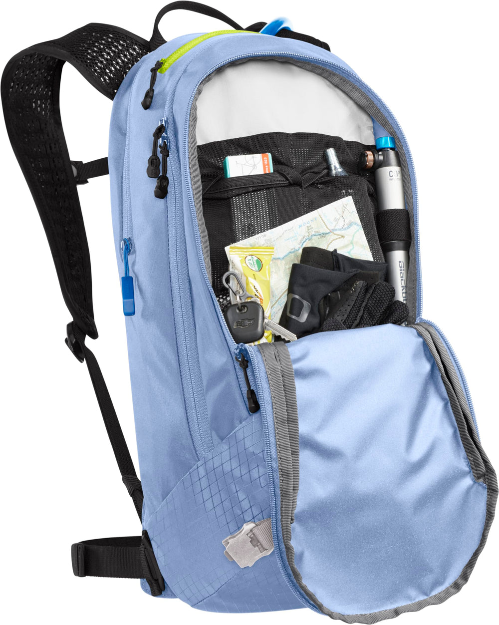 Smart storage on CamelBak M.U.L.E. 12 with stretch pocket and gear space