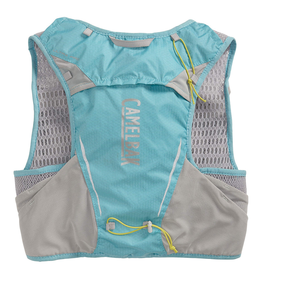 CamelBak Women's Ultra Pro Hydration Vest front harness with upper and lower pockets for gear.