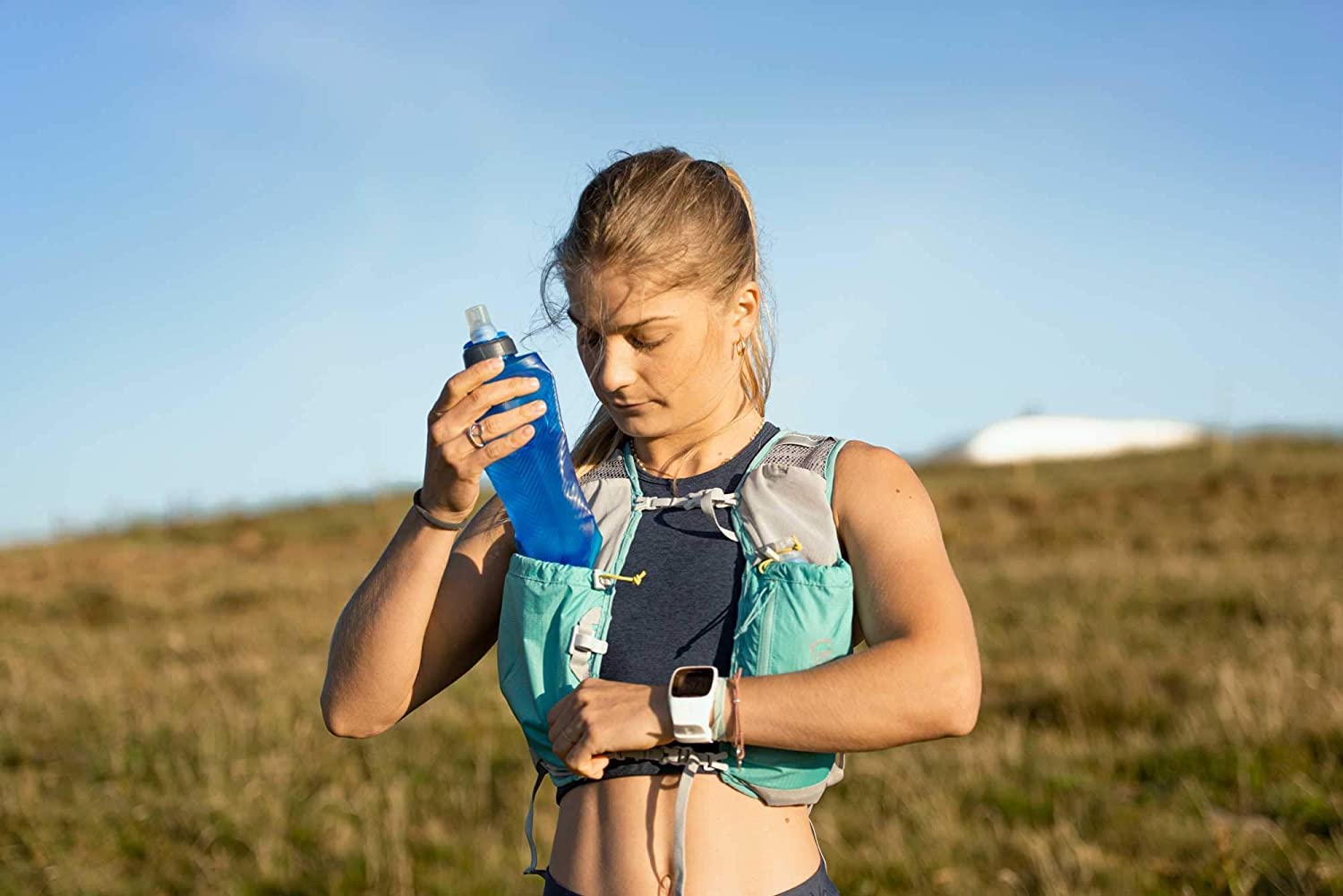 CamelBak Ultra Pro Vest features reflective accents for low-light visibility.