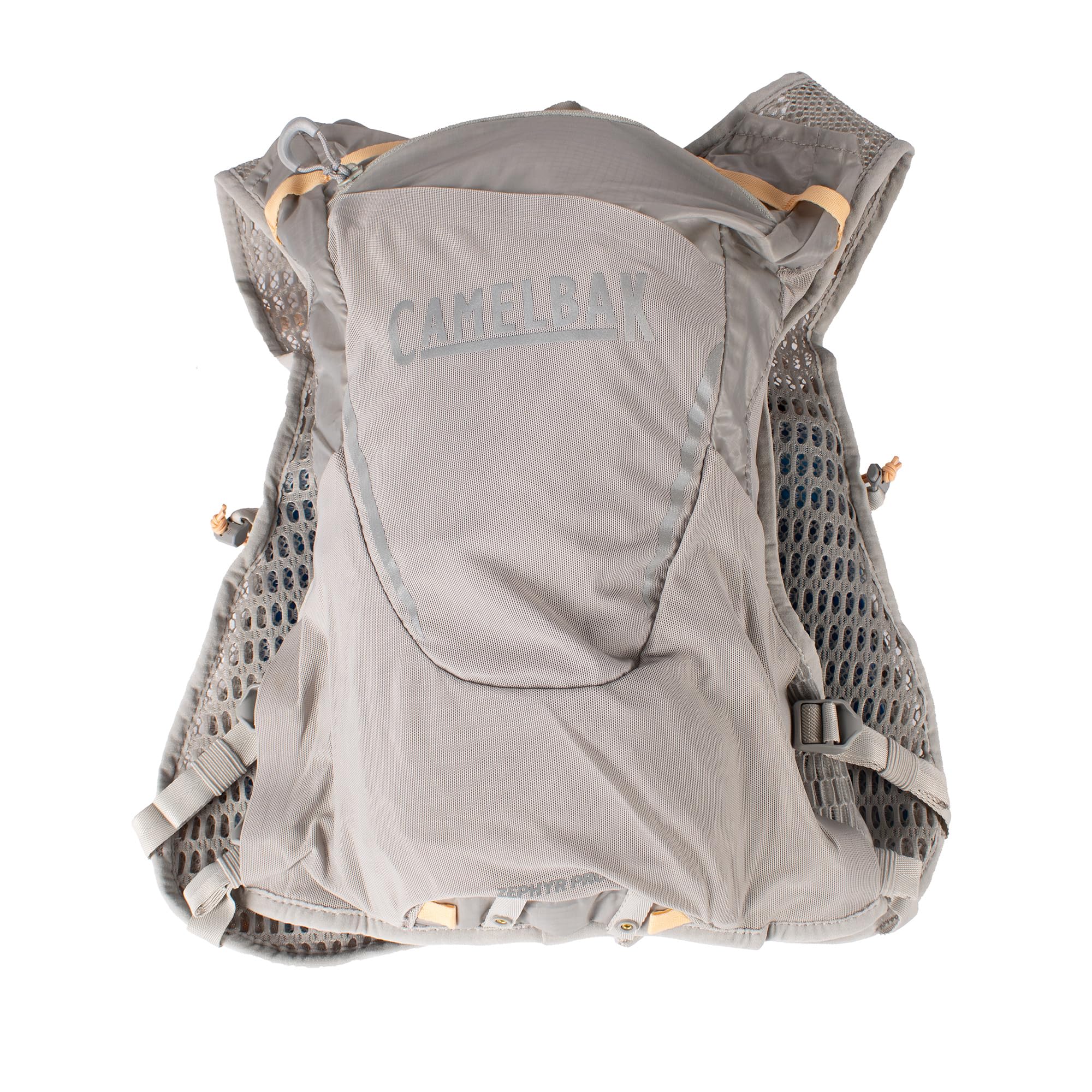 CamelBak women's Zephyr Pro vest with trekking pole quiver in action
