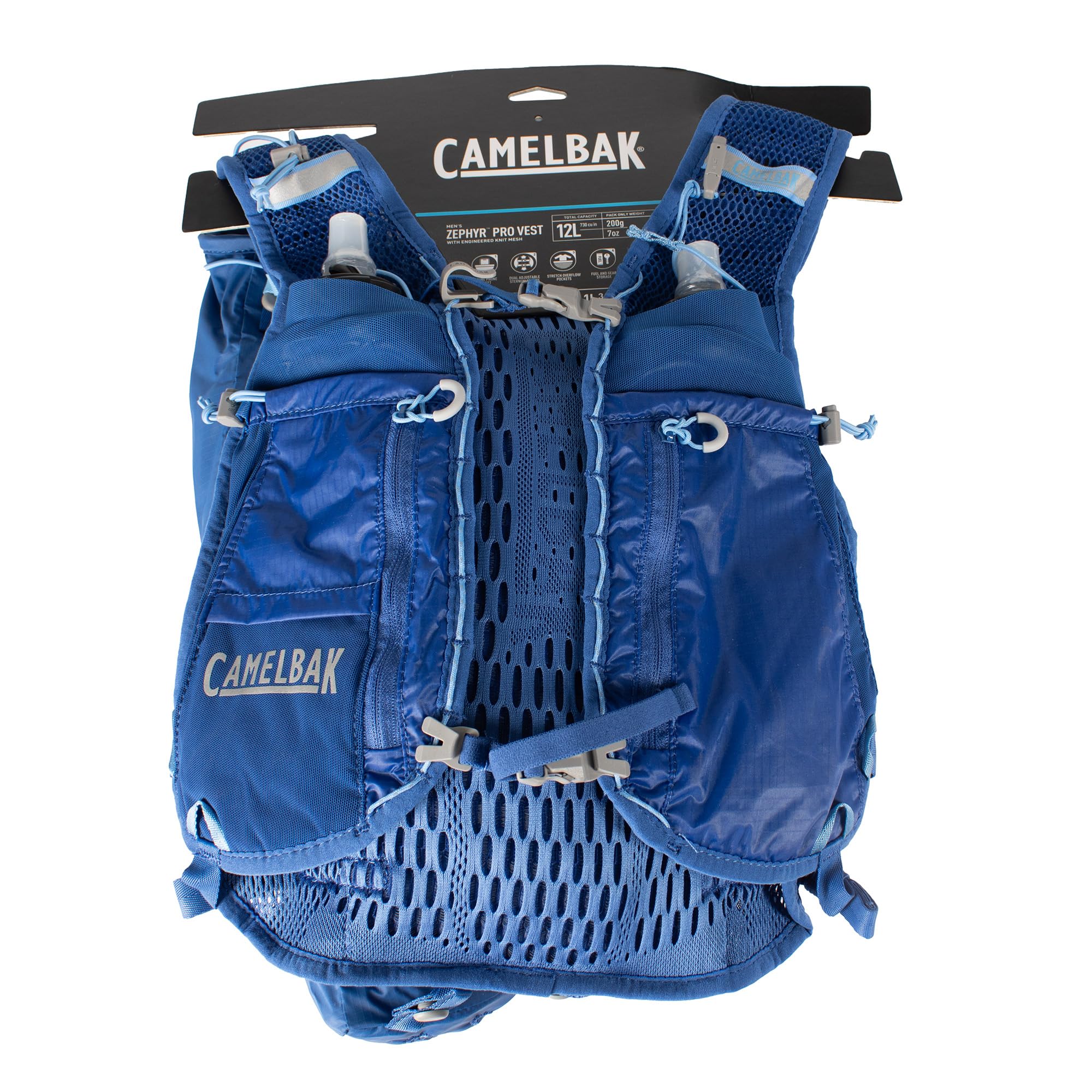 CamelBak Zephyr Pro back view highlighting breathable body-mapping mesh
