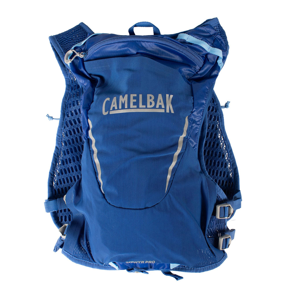 CamelBak Zephyr Pro pole quiver stowed for quick trekking pole access