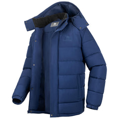 CAMELSPORTS mens winter coat with detachable hood offers versatile warmth for cold commutes and all-day comfort.