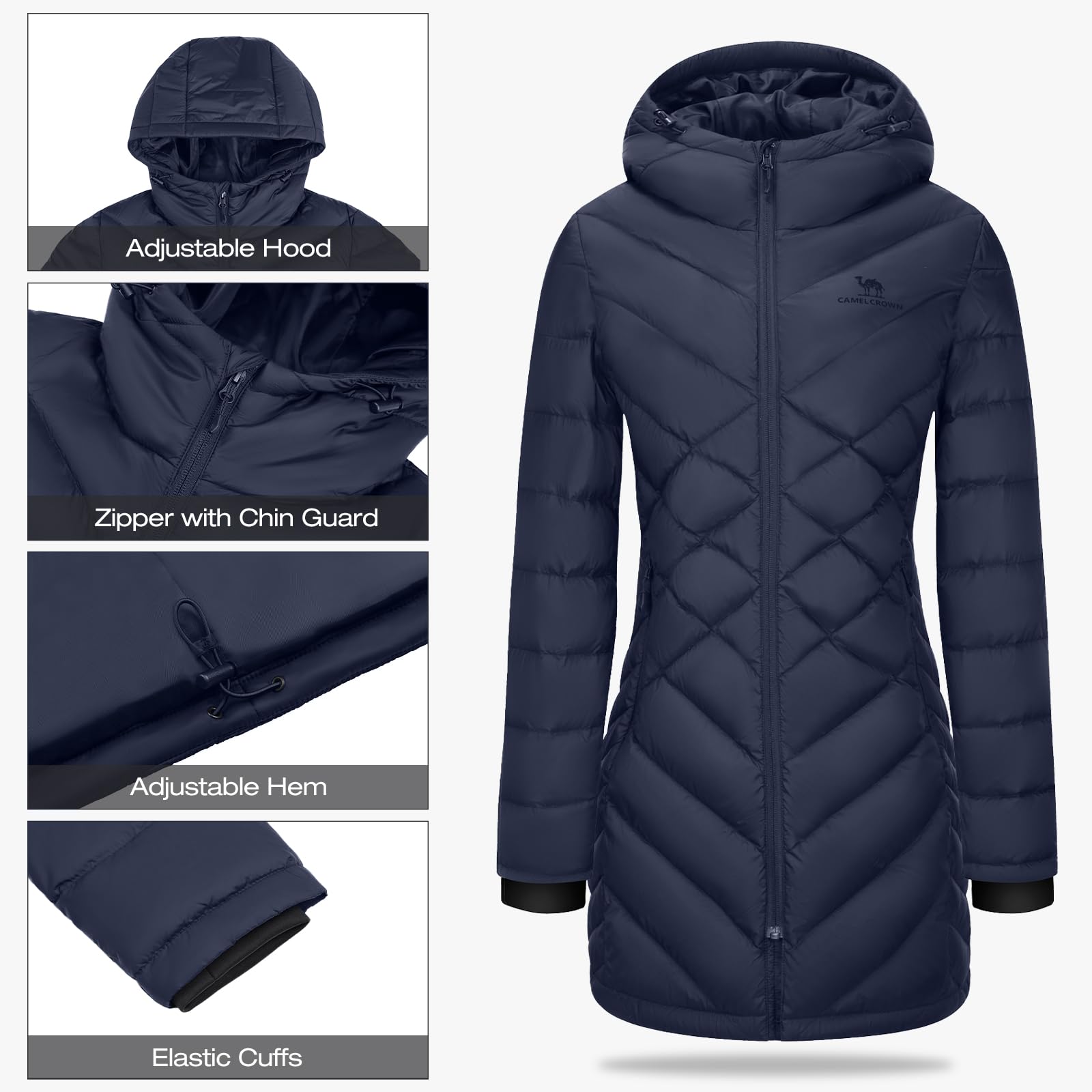 CAMELSPORTS coat pockets provide secure storage for essentials.