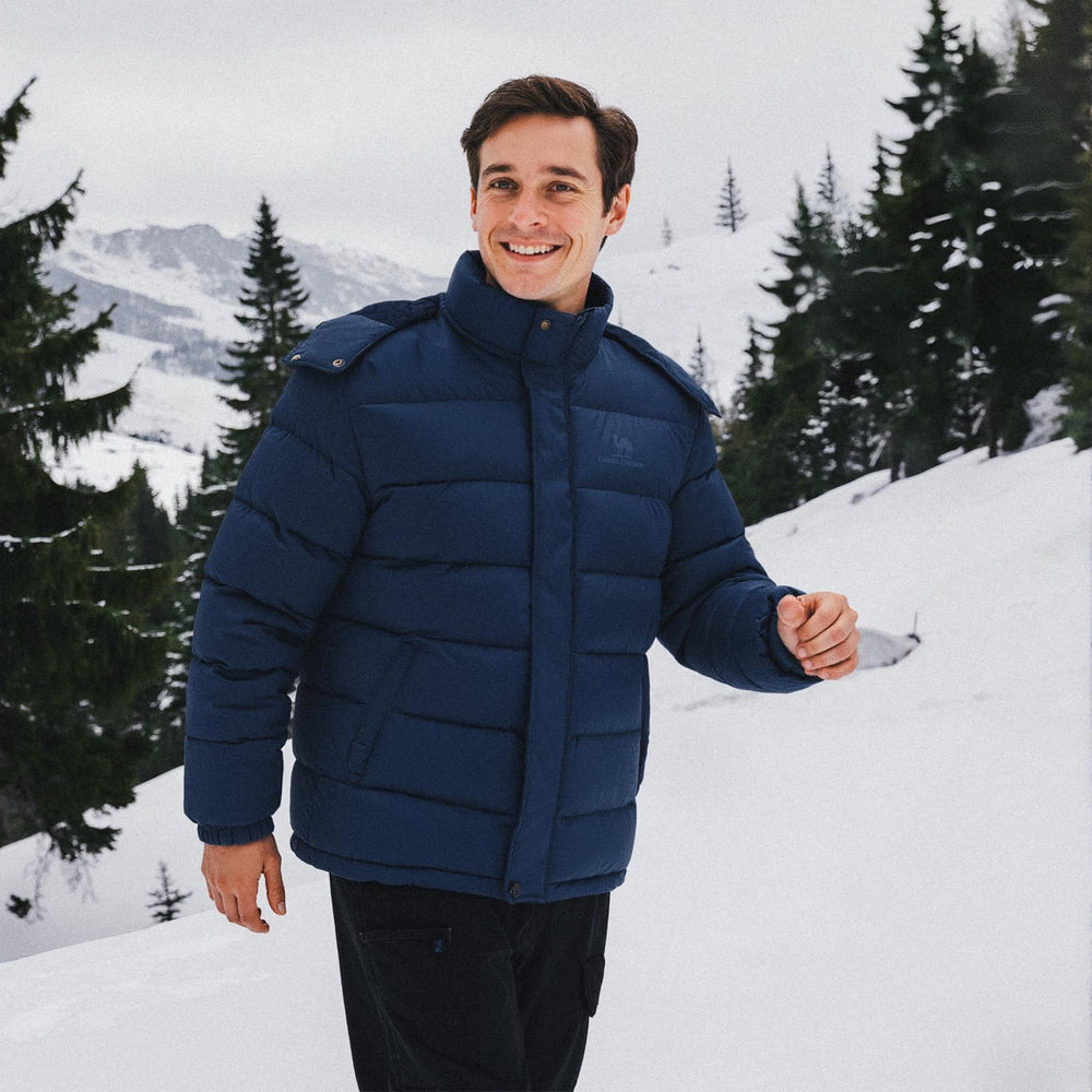 CAMELSPORTS warm jacket with thick quilting delivers cozy insulation.