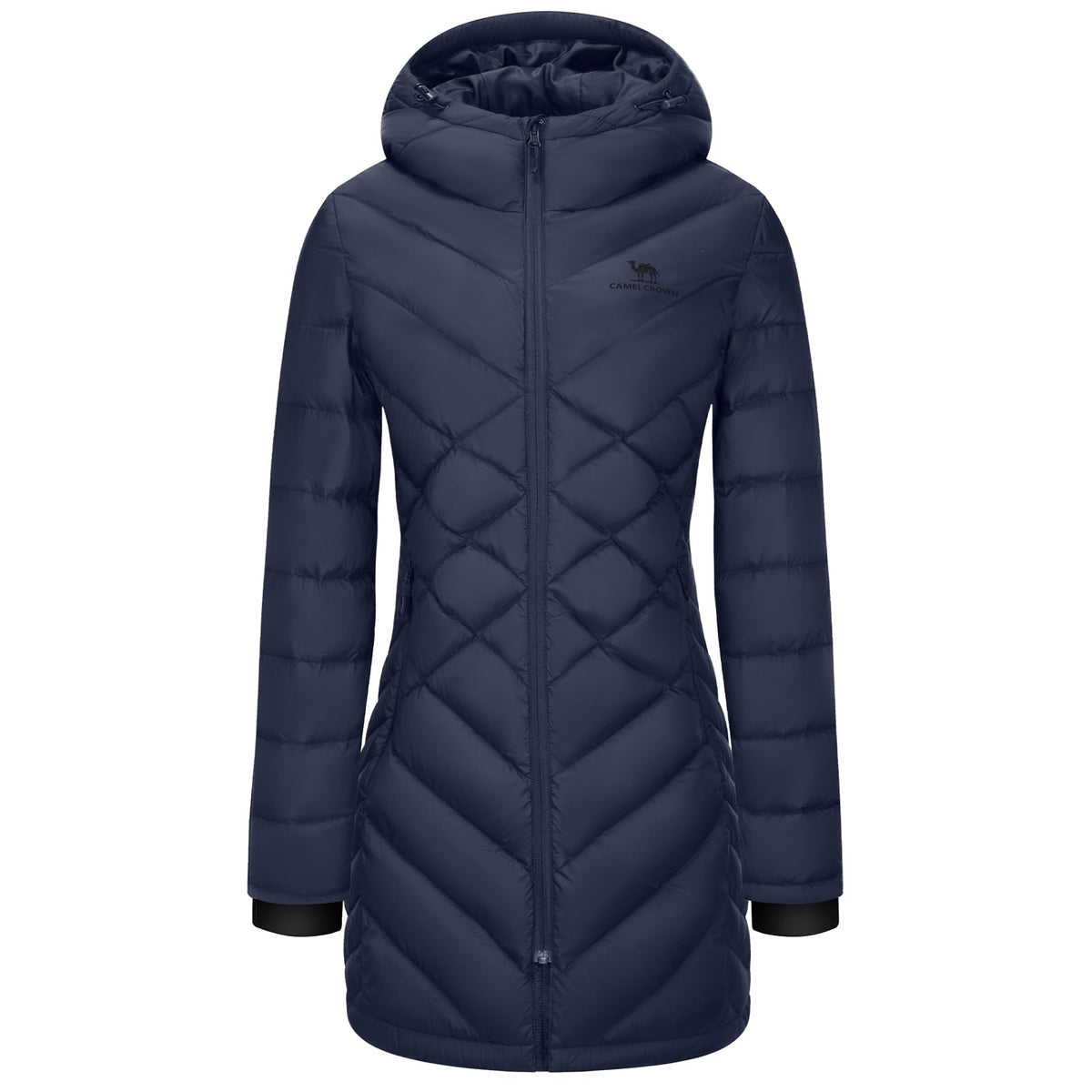 CAMELSPORTS women's winter down coat with hood delivers cozy warmth for chilly commutes.
