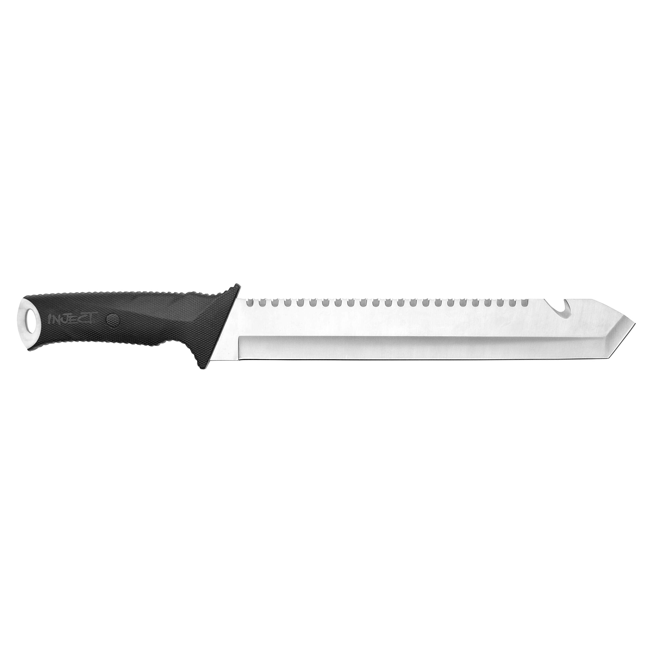 Close-up of 12-inch titanium bonded blade edge