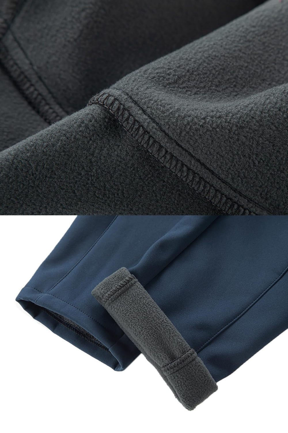 CAMLAKEE kids waterproof hiking pants navy elastic waist for comfortable all-day play.